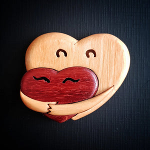 🥰Herzförmige Ornamente aus Holz