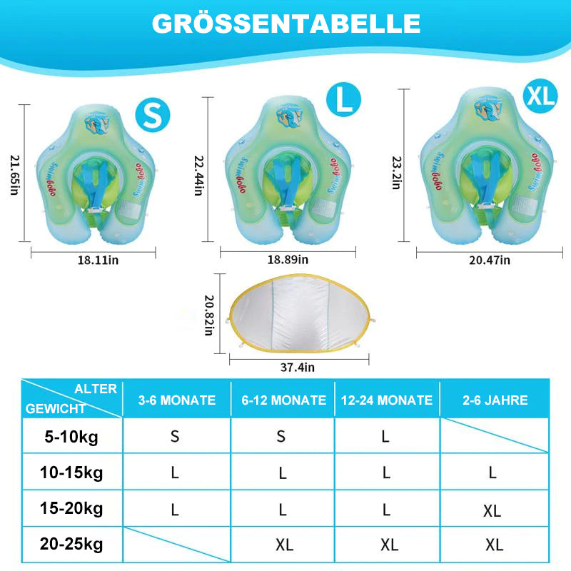 Babyschwimmer mit Baldachin