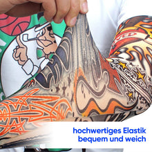 Laden Sie das Bild in den Galerie-Viewer, Arm-Tattoo-Ärmel mit Blumenmuster
