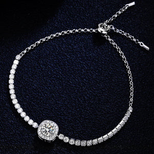 925 Silber Moissanit Armband