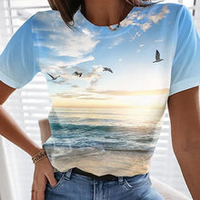 Laden Sie das Bild in den Galerie-Viewer, Lässiges Bedrucktes T-Shirt für Damen
