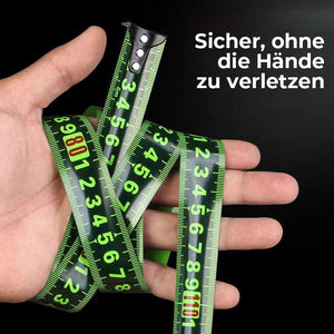 Fluoreszierendes Maßband aus Stahl