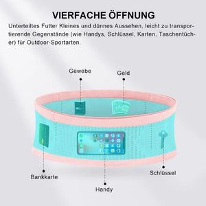 Multifunktionale, atmungsaktive, verdeckte Hüfttasche aus Strick