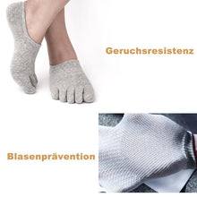 Laden Sie das Bild in den Galerie-Viewer, Atmungsaktive, unsichtbare Baumwollsocken mit fünf Fingern（5 Paar）
