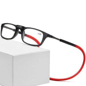 Teleskopische magnetische hängende Halslesebrille