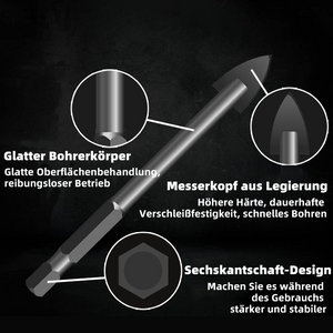 Dreieckbohrer mit Sechskantschaft aus Legierung